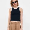 Top with Contrasting Trym