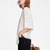 Linen T-Shirt with Ripped Trym