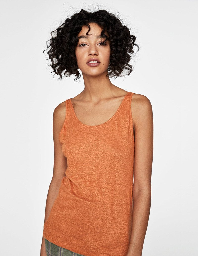 Strappy Linen Top
