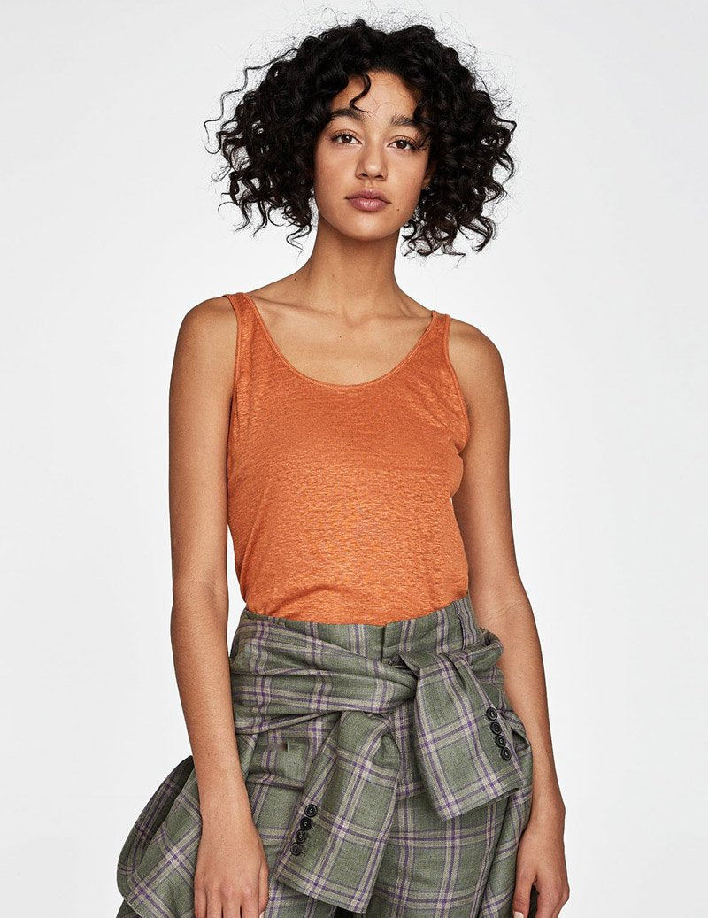 Strappy Linen Top