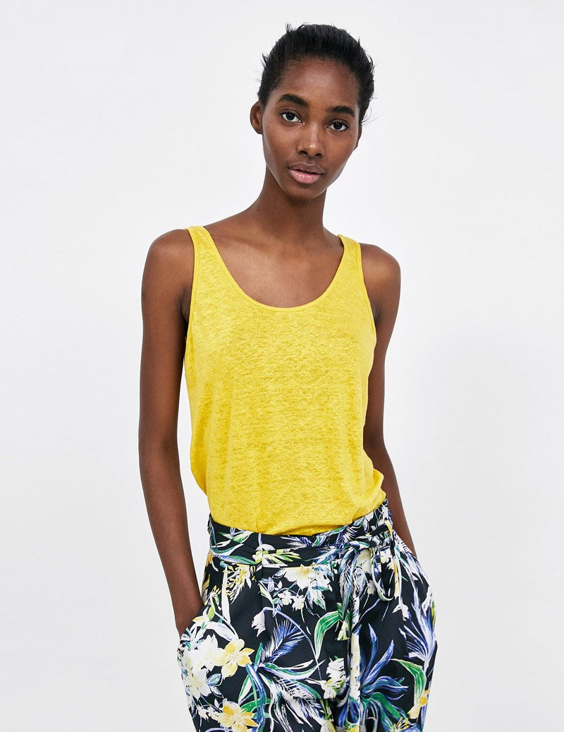 Strappy Linen Top