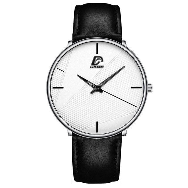reloj hombre 2021 Fashion Watches Men Classic Black Ultra Thin Stainless Steel Mesh Belt Quartz Wrist Watch relogio masculino