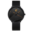 reloj hombre 2021 Fashion Watches Men Classic Black Ultra Thin Stainless Steel Mesh Belt Quartz Wrist Watch relogio masculino