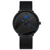 reloj hombre 2021 Fashion Watches Men Classic Black Ultra Thin Stainless Steel Mesh Belt Quartz Wrist Watch relogio masculino